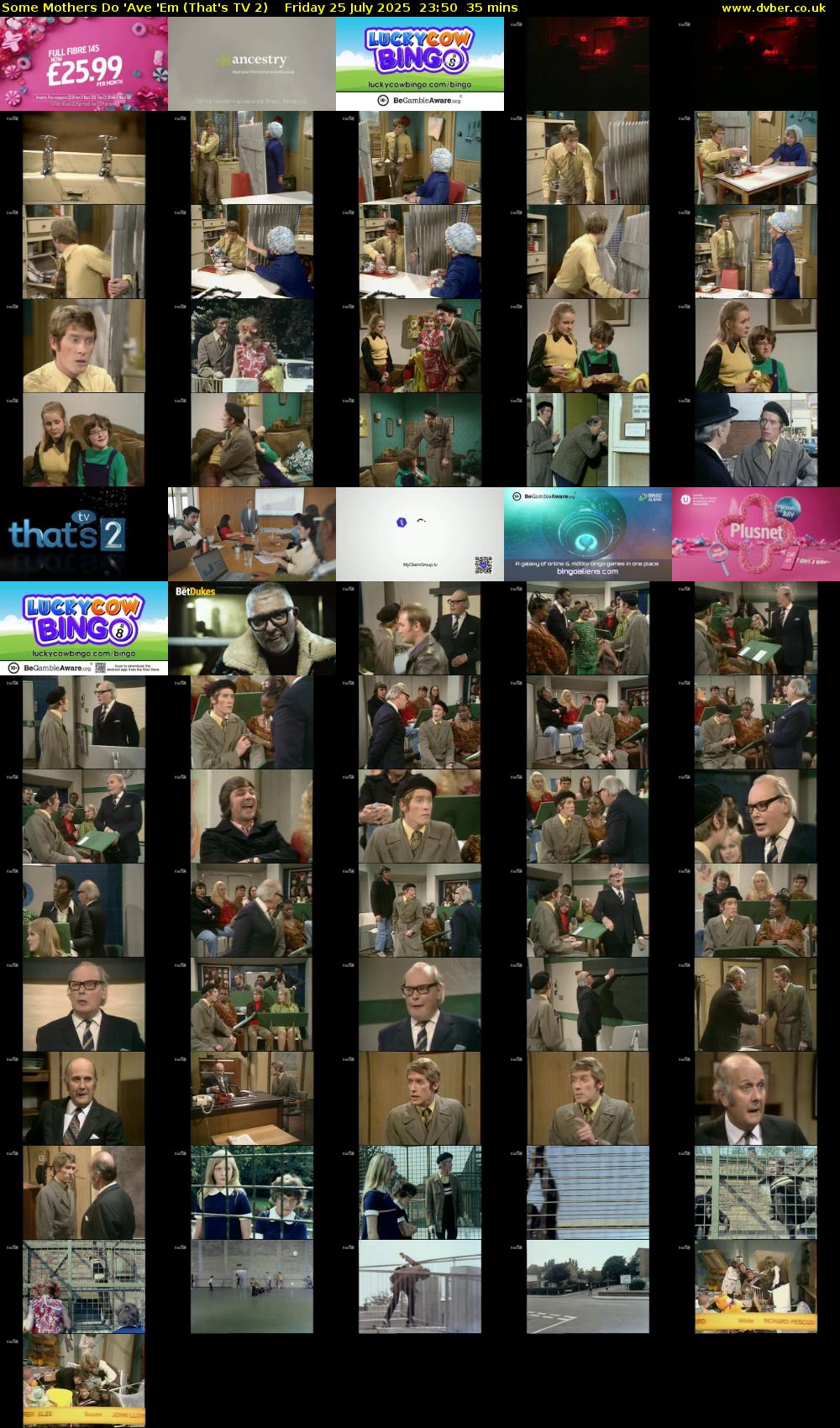 Some Mothers Do 'Ave 'Em (That's TV 2) Friday 25 July 2025 23:50 - 00:25