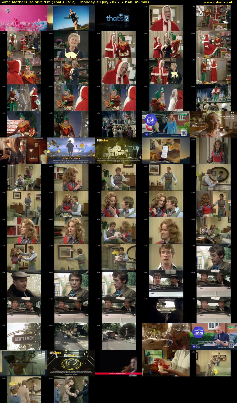 Some Mothers Do 'Ave 'Em (That's TV 2) Monday 28 July 2025 23:40 - 00:25