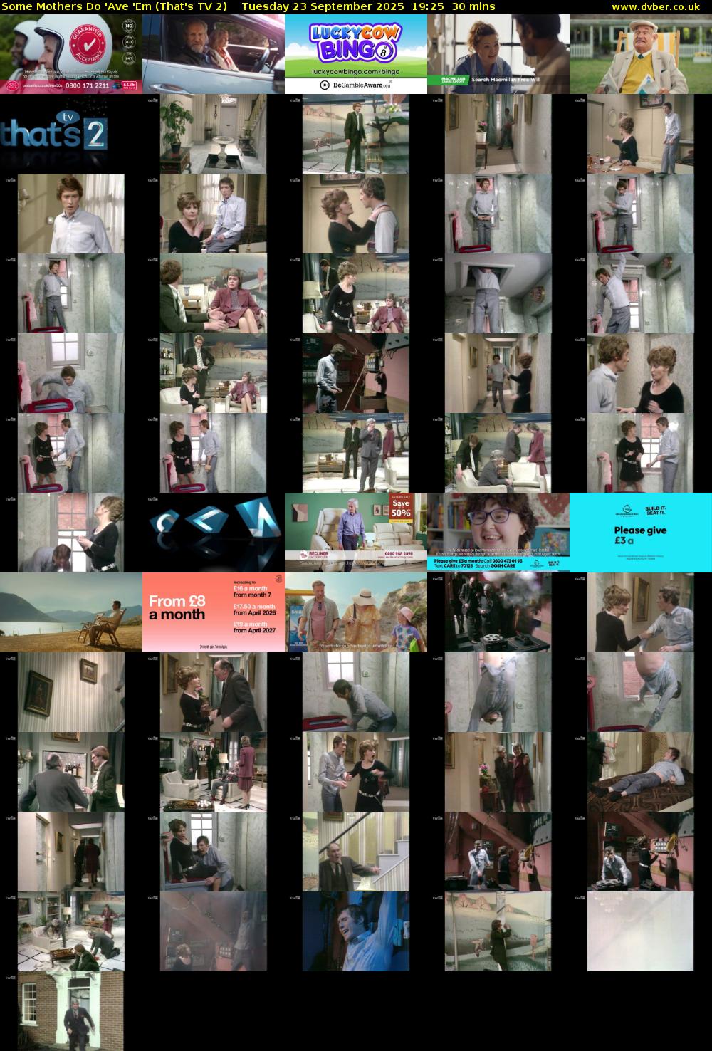 Some Mothers Do 'Ave 'Em (That's TV 2) Tuesday 23 September 2025 19:25 - 19:55