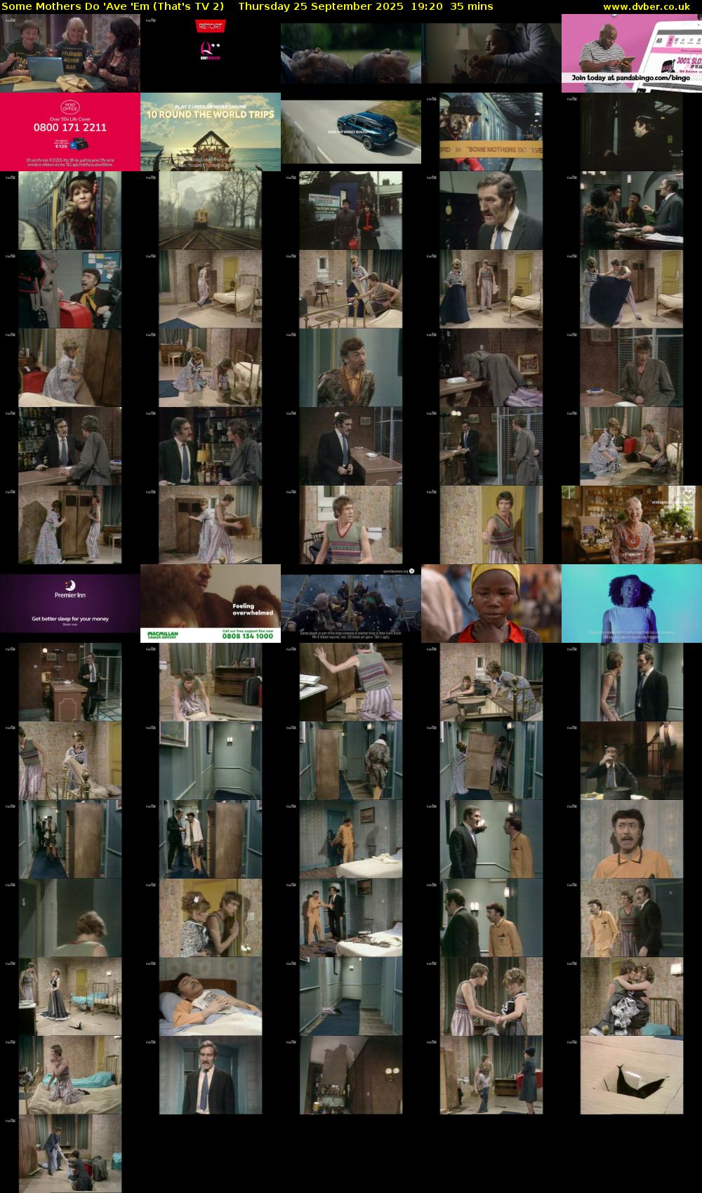 Some Mothers Do 'Ave 'Em (That's TV 2) Thursday 25 September 2025 19:20 - 19:55