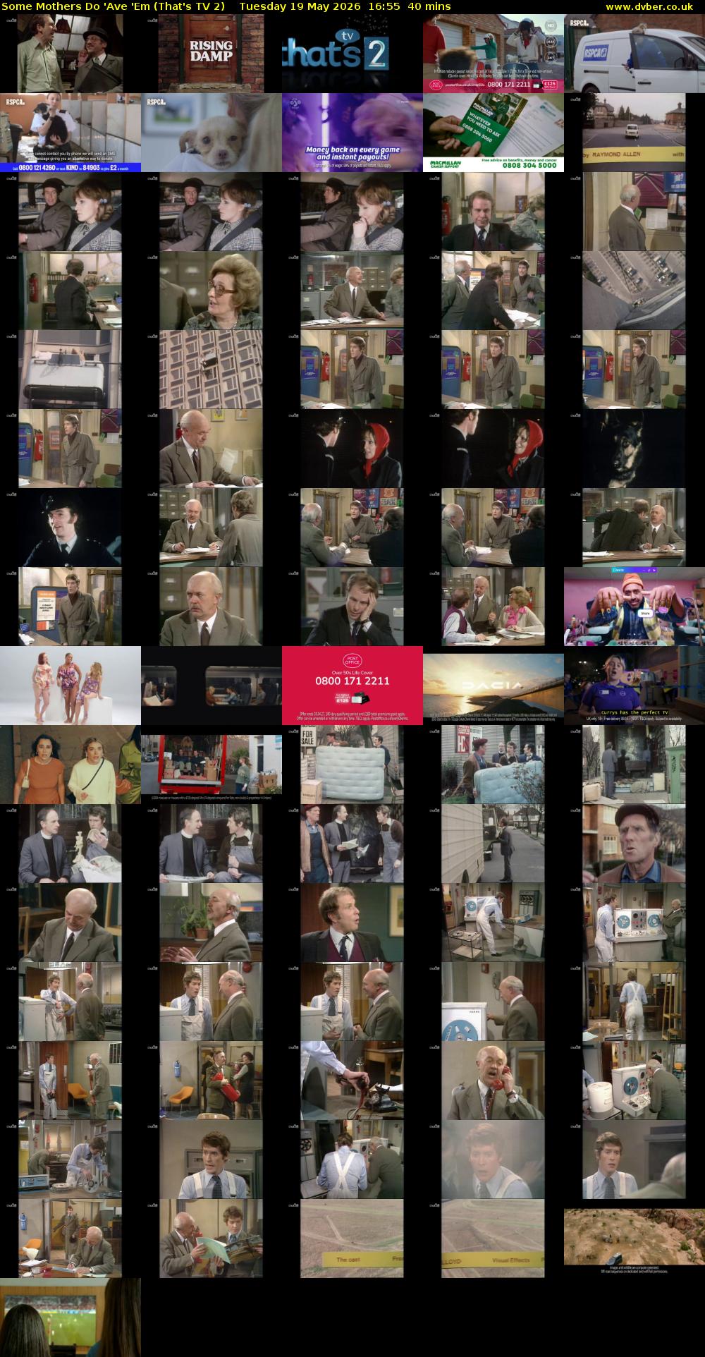Some Mothers Do 'Ave 'Em (That's TV 2) Tuesday 19 May 2026 16:55 - 17:35