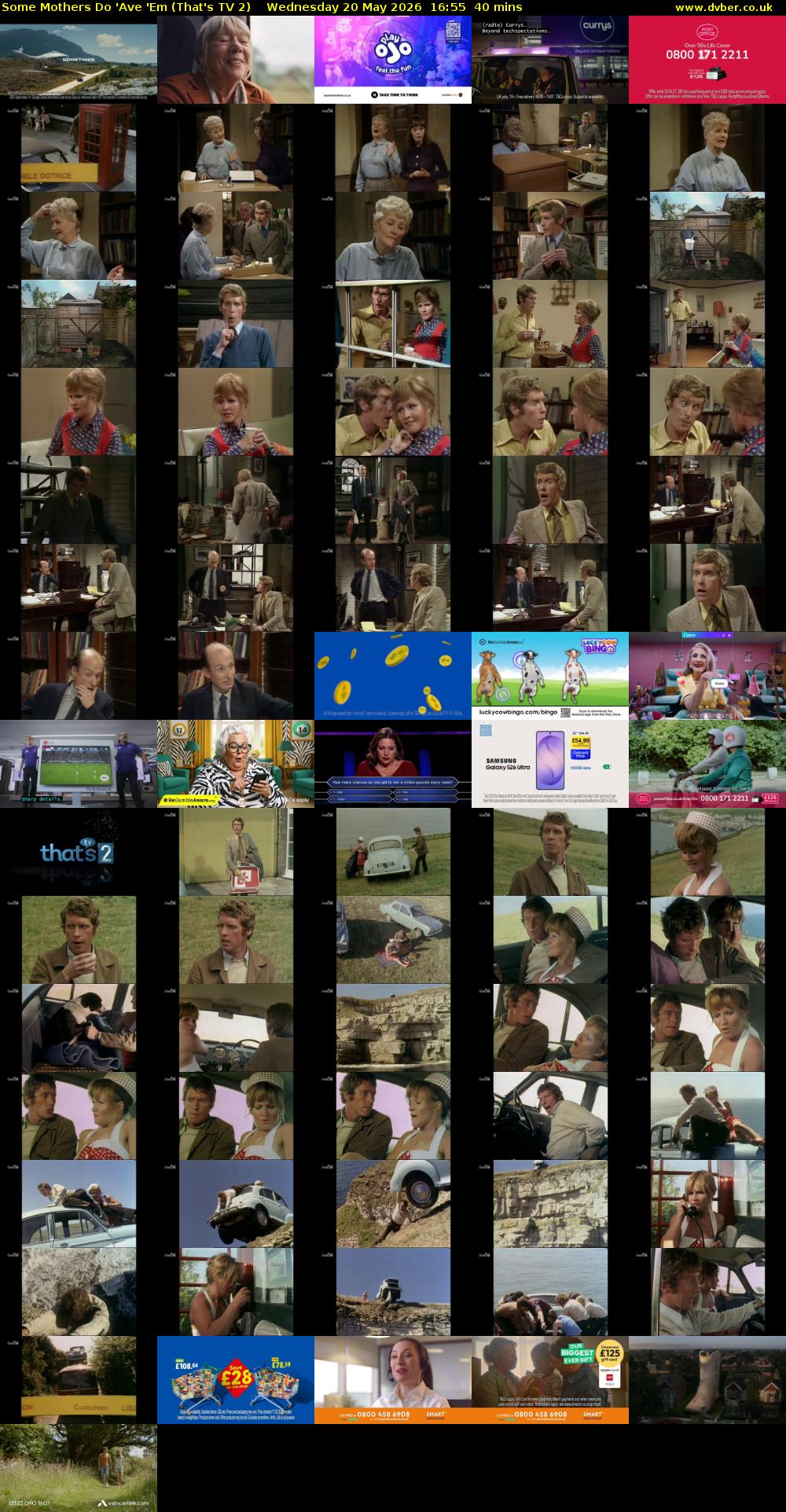 Some Mothers Do 'Ave 'Em (That's TV 2) Wednesday 20 May 2026 16:55 - 17:35