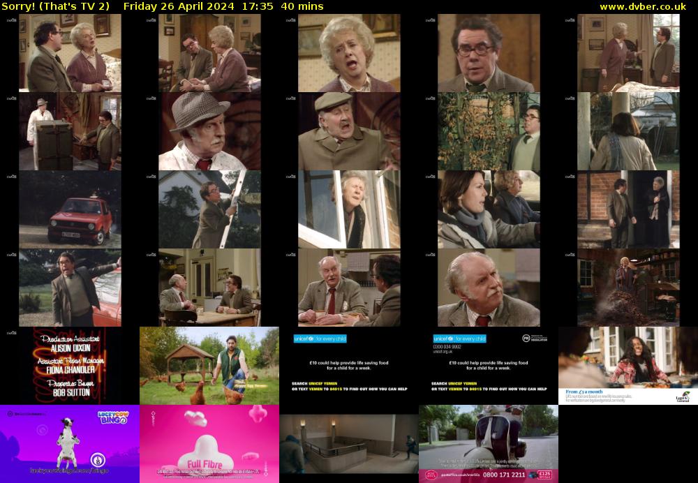 Sorry! (That's TV 2) Friday 26 April 2024 17:35 - 18:15