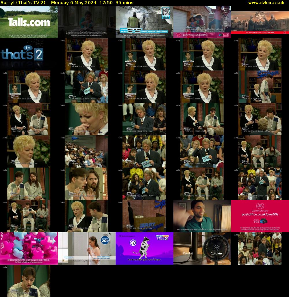 Sorry! (That's TV 2) Monday 6 May 2024 17:50 - 18:25