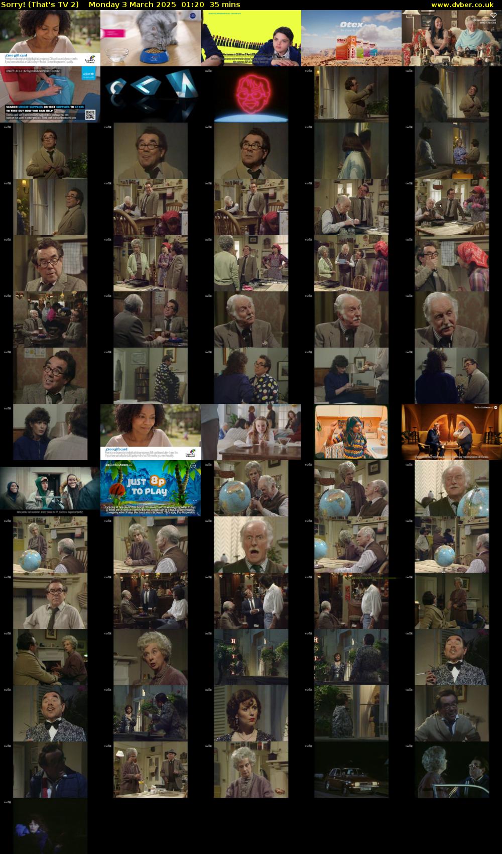 Sorry! (That's TV 2) Monday 3 March 2025 01:20 - 01:55