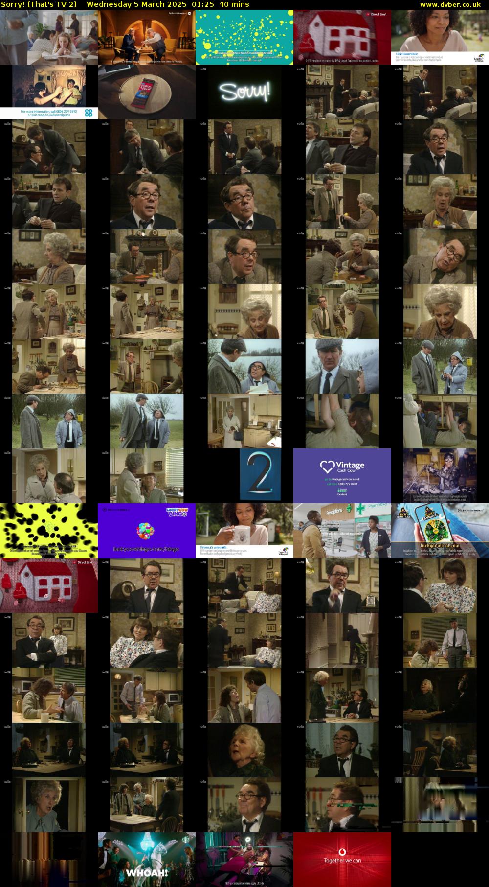 Sorry! (That's TV 2) Wednesday 5 March 2025 01:25 - 02:05