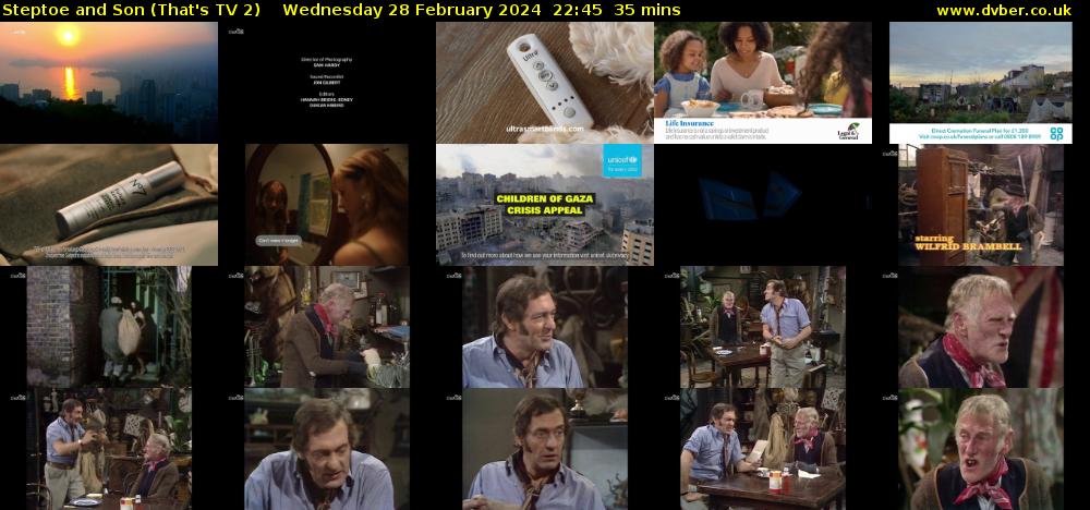Steptoe and Son (That's TV 2) Wednesday 28 February 2024 22:45 - 23:20