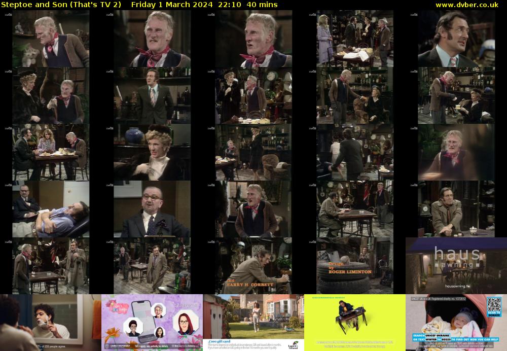 Steptoe and Son (That's TV 2) Friday 1 March 2024 22:10 - 22:50