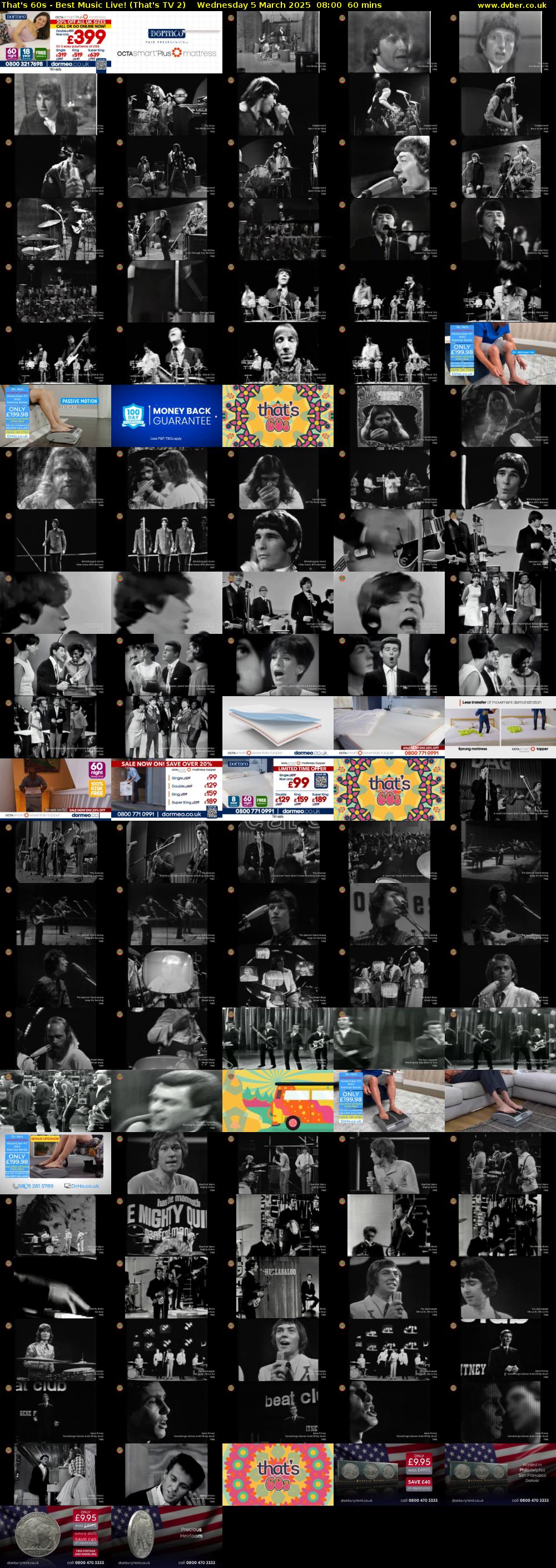 That's 60s - Best Music Live! (That's TV 2) Wednesday 5 March 2025 08:00 - 09:00