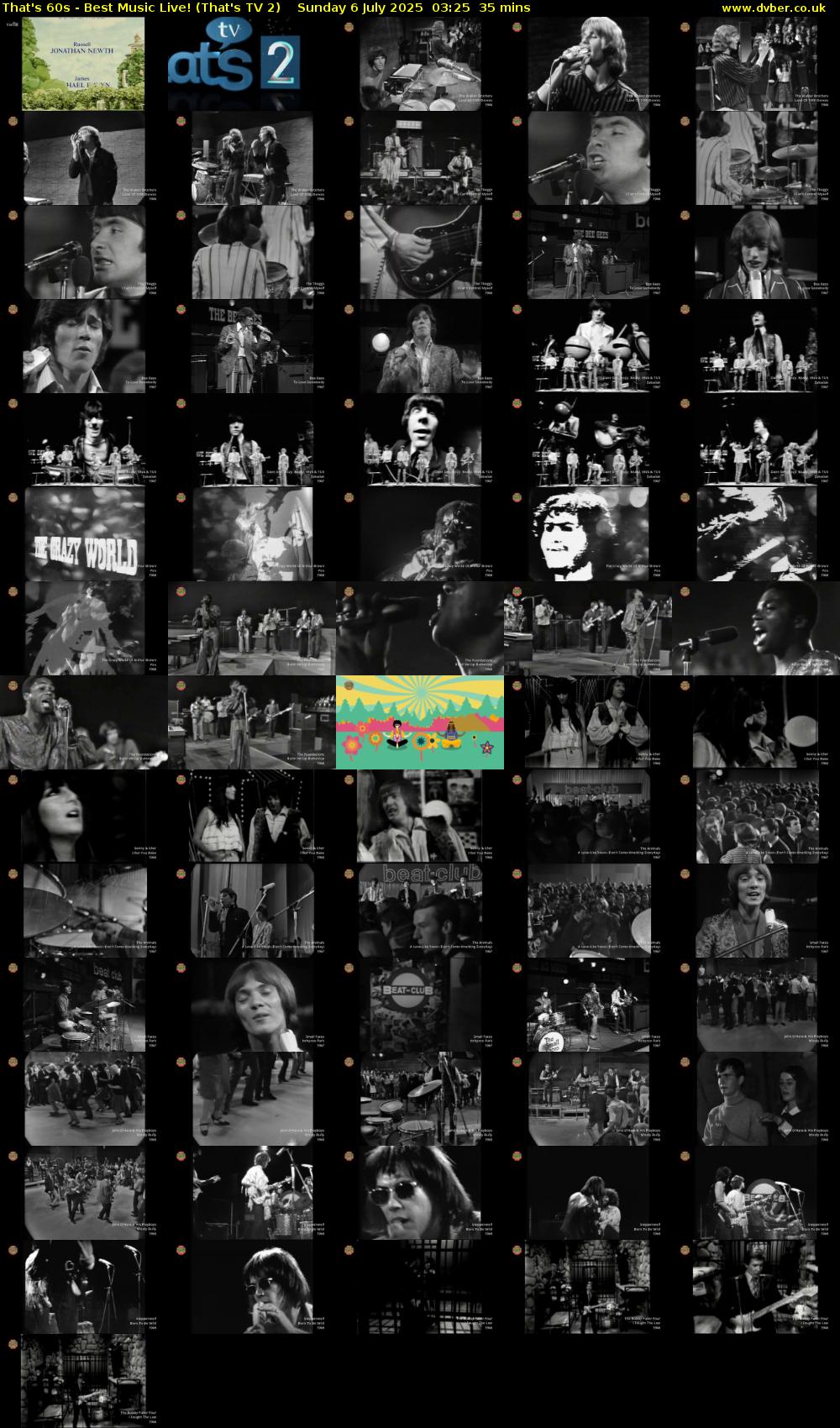 That's 60s - Best Music Live! (That's TV 2) Sunday 6 July 2025 03:25 - 04:00