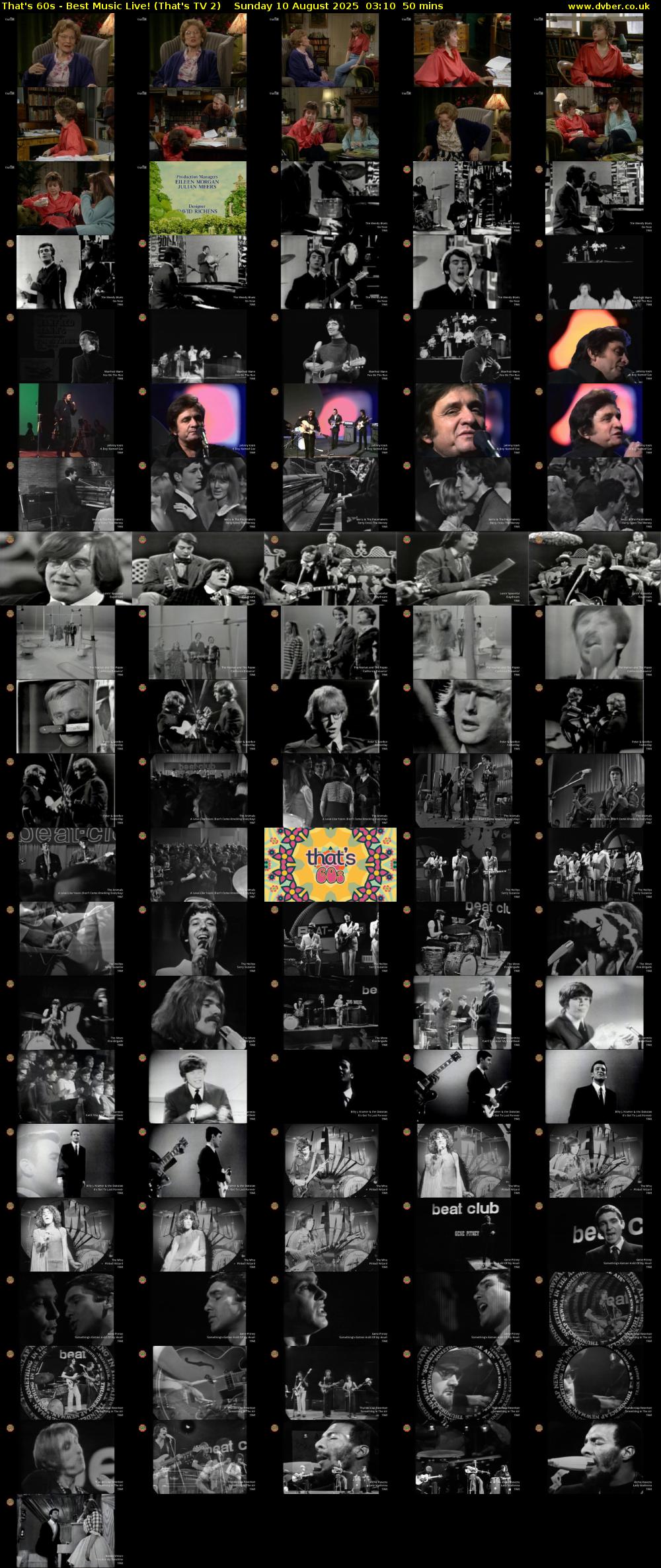 That's 60s - Best Music Live! (That's TV 2) Sunday 10 August 2025 03:10 - 04:00