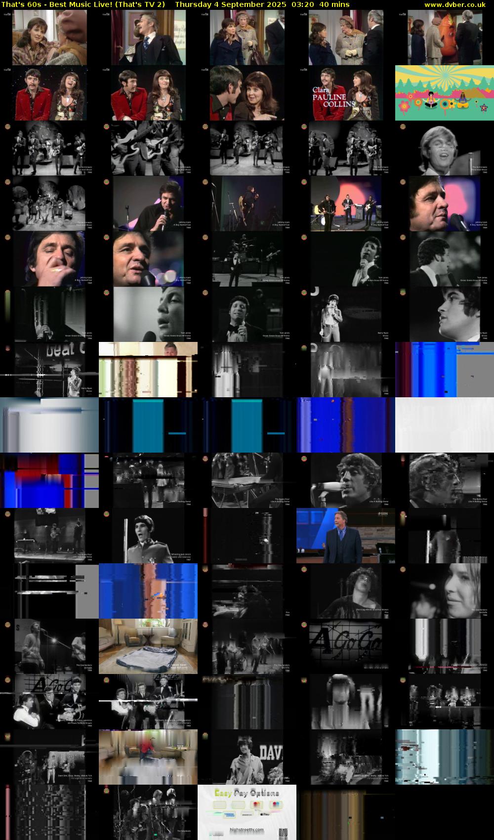 That's 60s - Best Music Live! (That's TV 2) Thursday 4 September 2025 03:20 - 04:00
