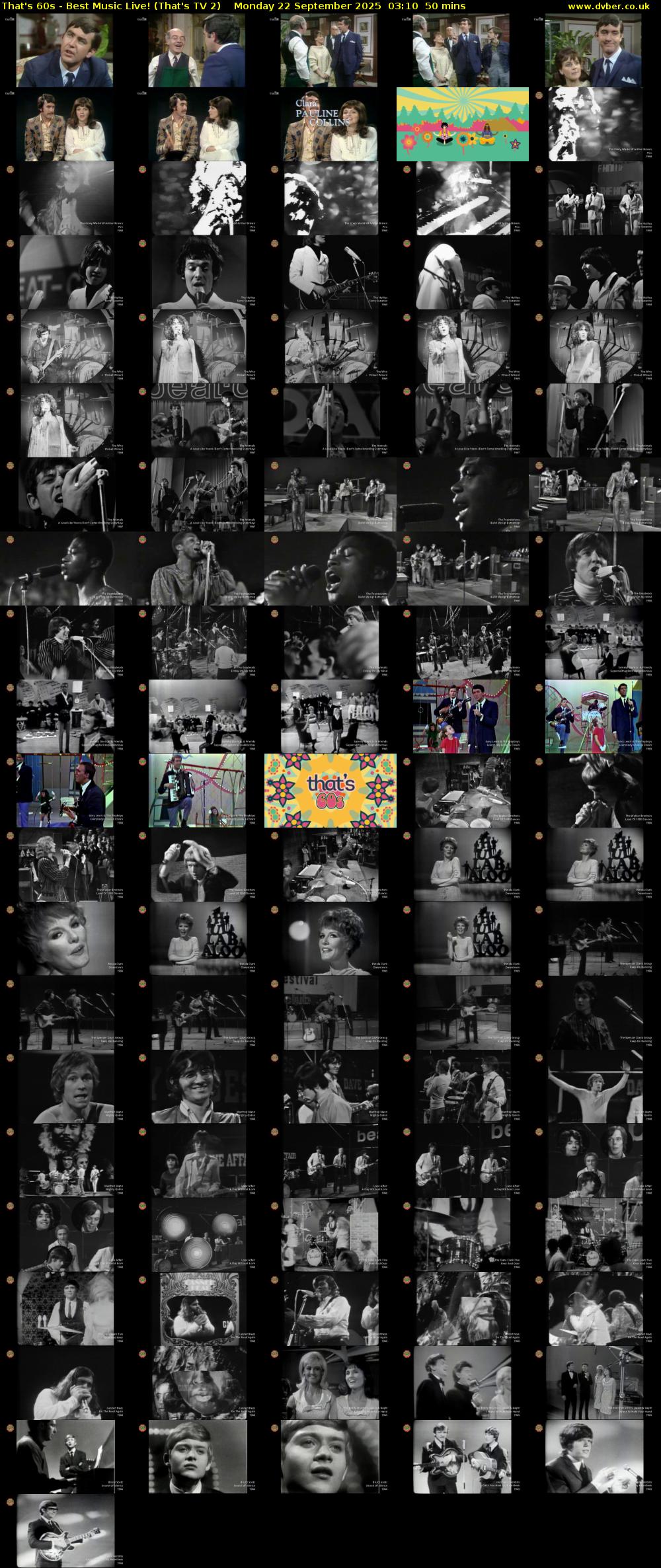 That's 60s - Best Music Live! (That's TV 2) Monday 22 September 2025 03:10 - 04:00