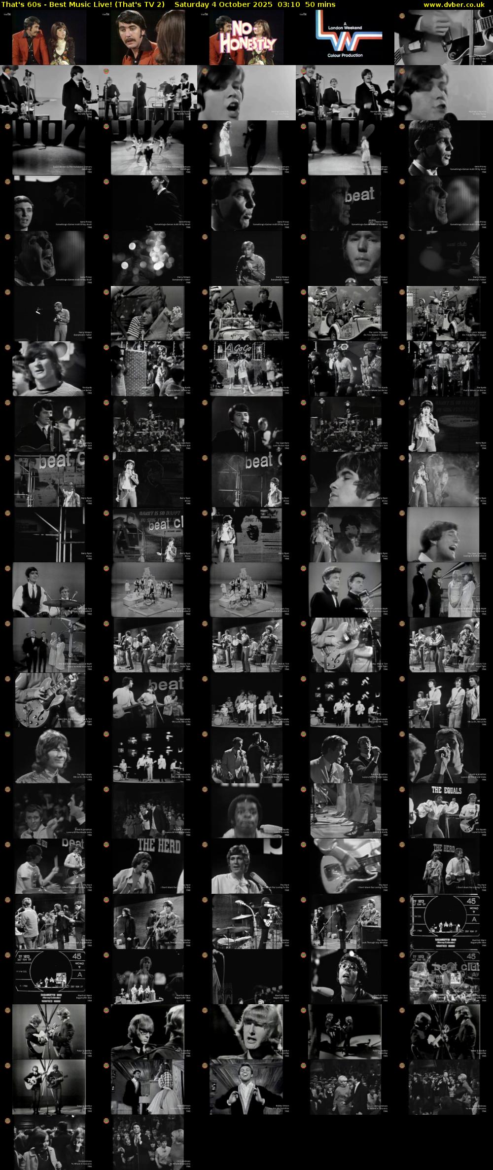 That's 60s - Best Music Live! (That's TV 2) Saturday 4 October 2025 03:10 - 04:00