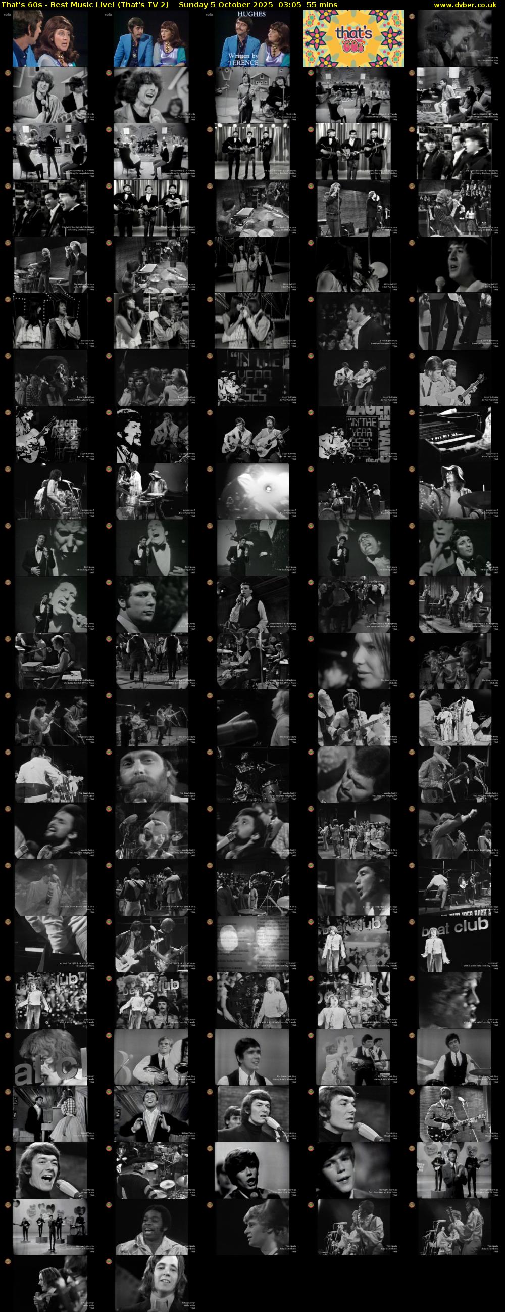 That's 60s - Best Music Live! (That's TV 2) Sunday 5 October 2025 03:05 - 04:00