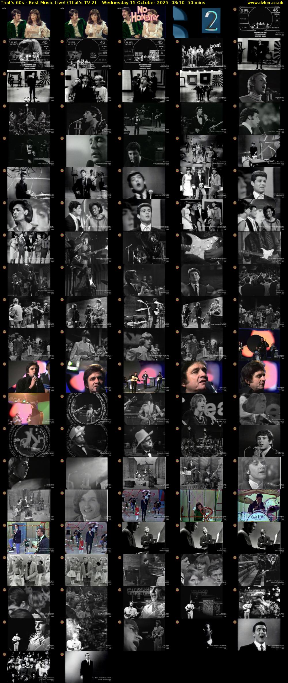 That's 60s - Best Music Live! (That's TV 2) Wednesday 15 October 2025 03:10 - 04:00
