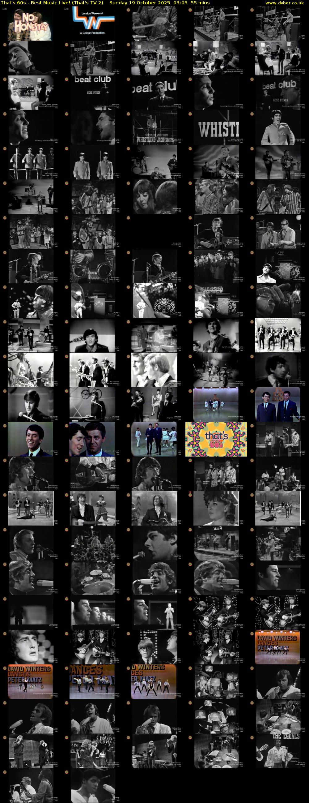 That's 60s - Best Music Live! (That's TV 2) Sunday 19 October 2025 03:05 - 04:00