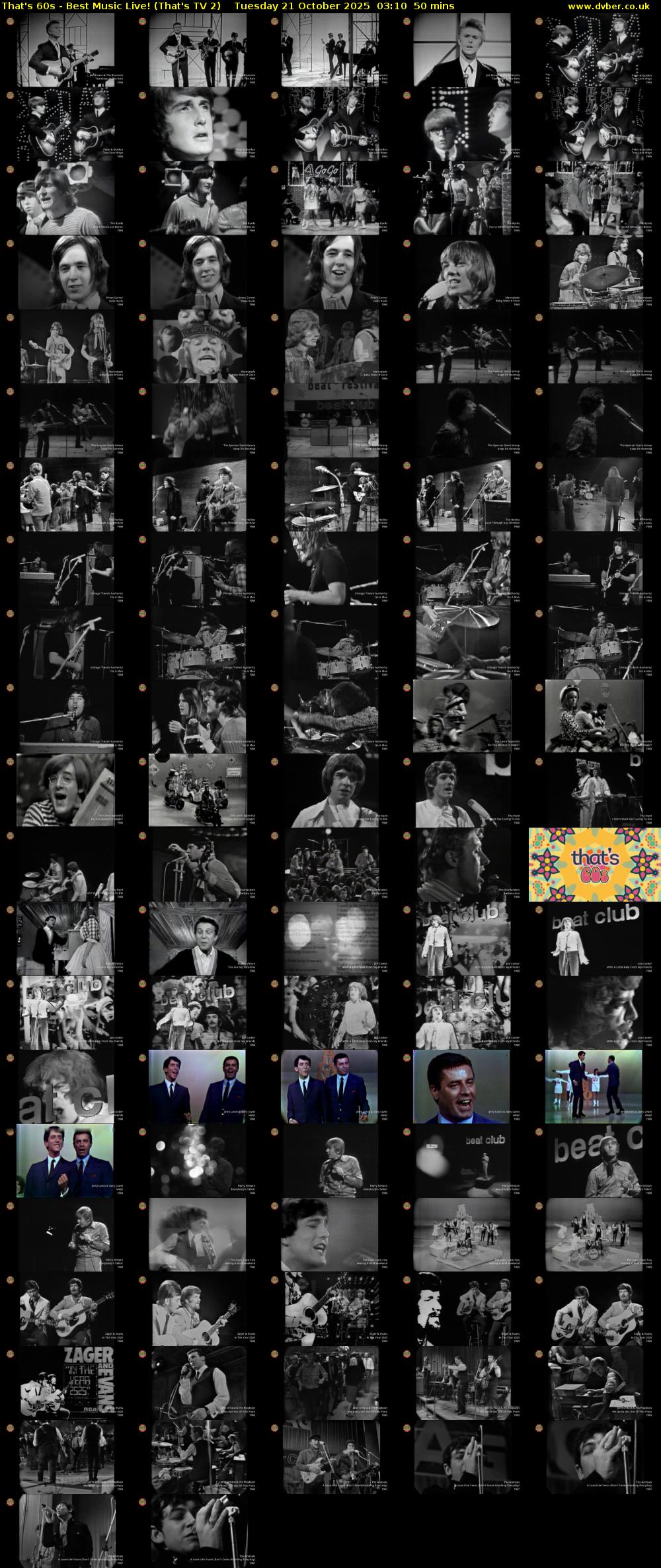 That's 60s - Best Music Live! (That's TV 2) Tuesday 21 October 2025 03:10 - 04:00