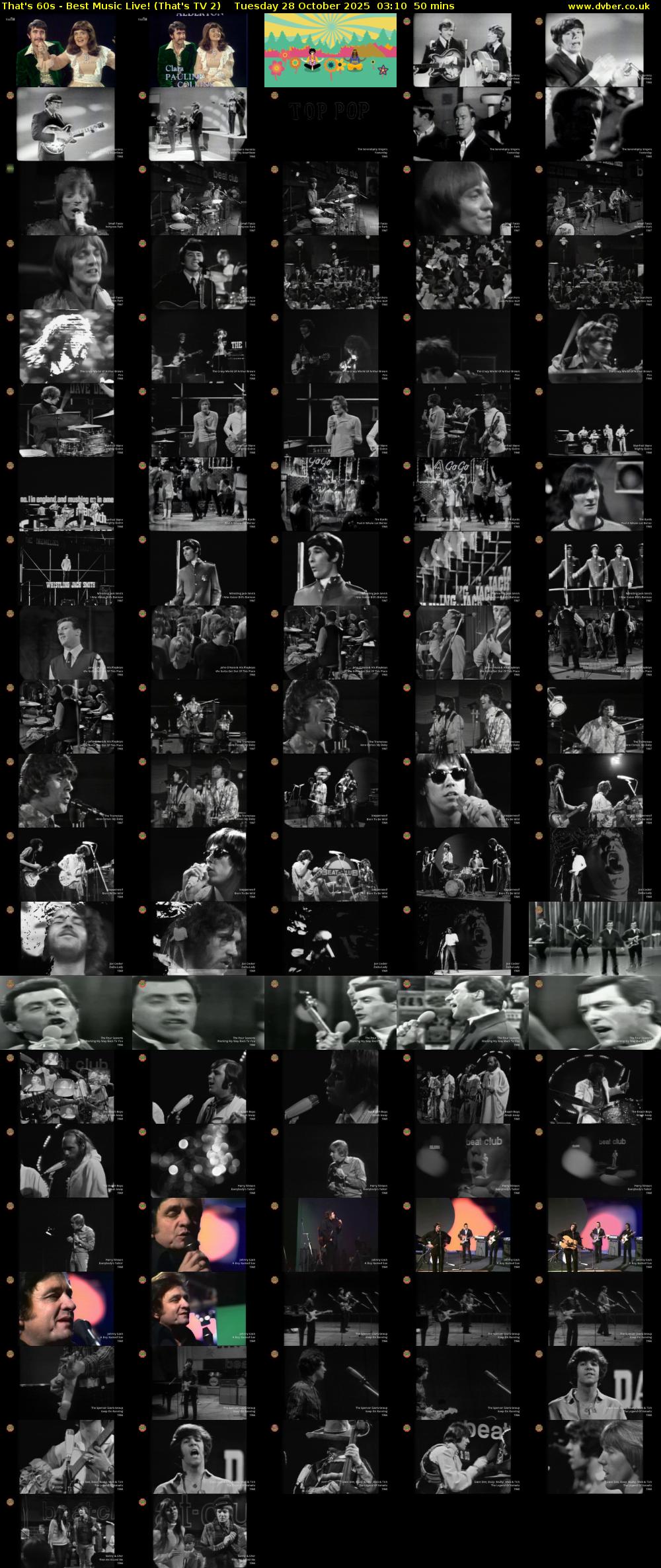 That's 60s - Best Music Live! (That's TV 2) Tuesday 28 October 2025 03:10 - 04:00