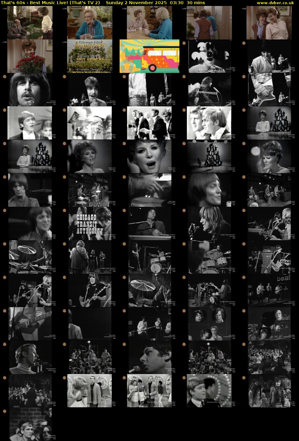 That's 60s - Best Music Live! (That's TV 2) Sunday 2 November 2025 03:30 - 04:00