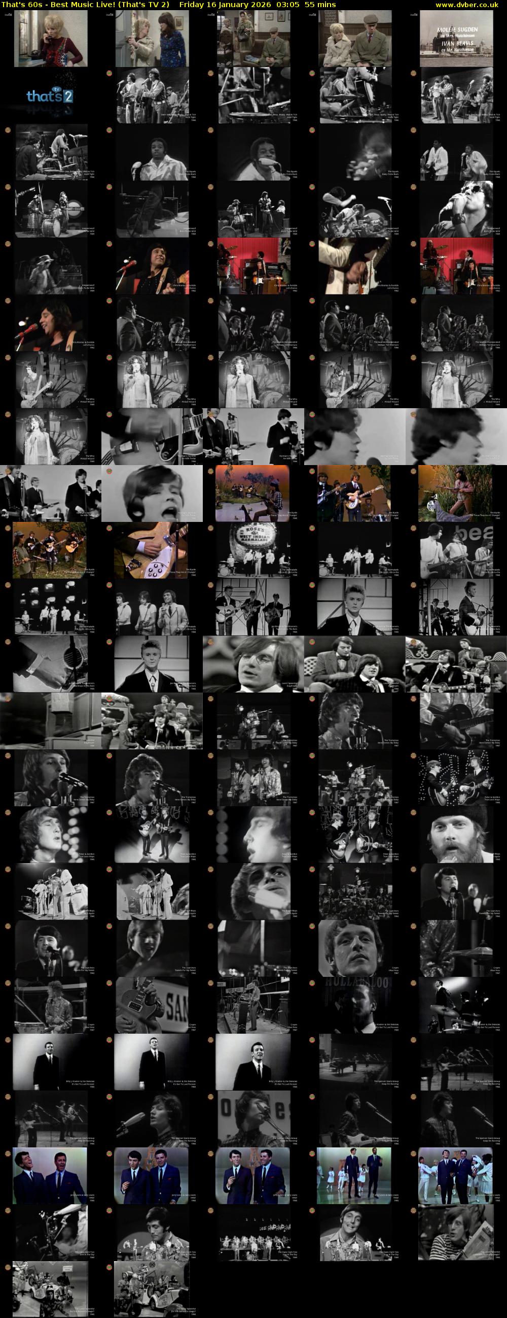 That's 60s - Best Music Live! (That's TV 2) Friday 16 January 2026 03:05 - 04:00