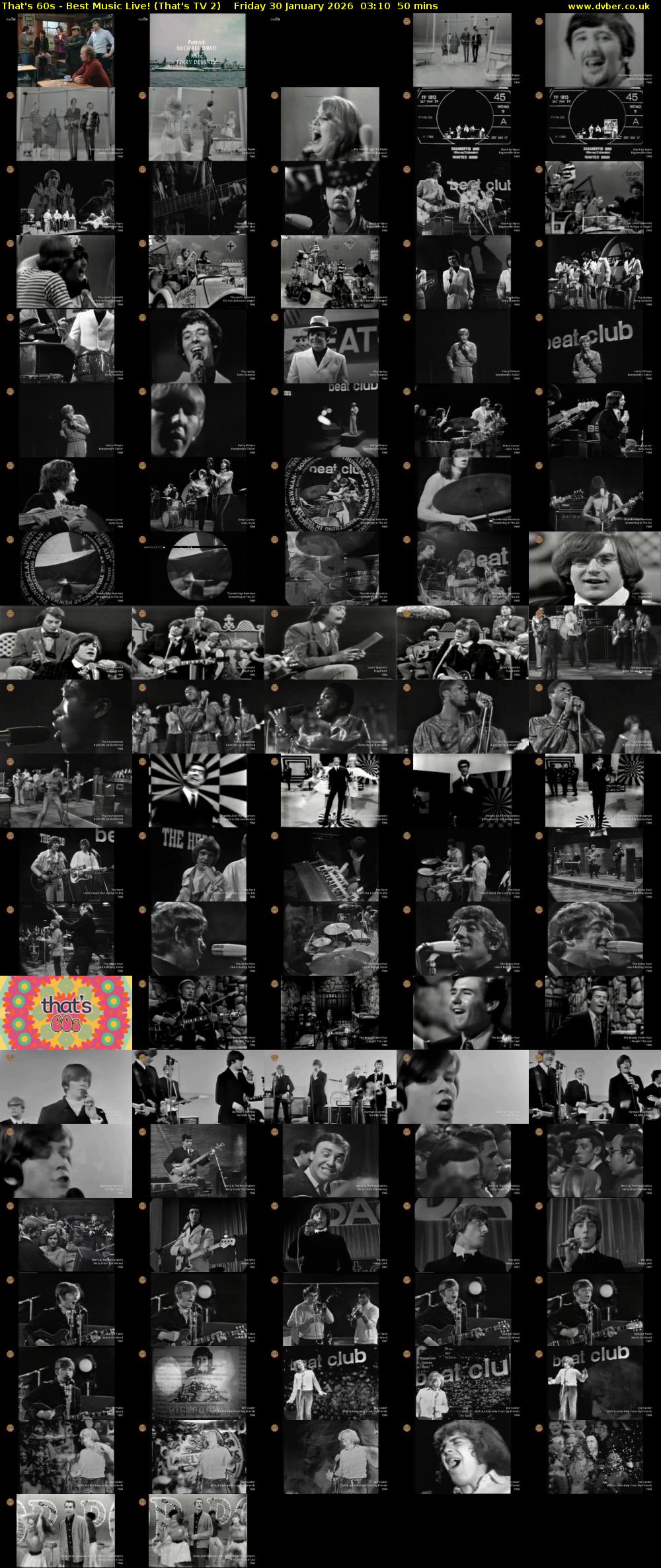 That's 60s - Best Music Live! (That's TV 2) Friday 30 January 2026 03:10 - 04:00