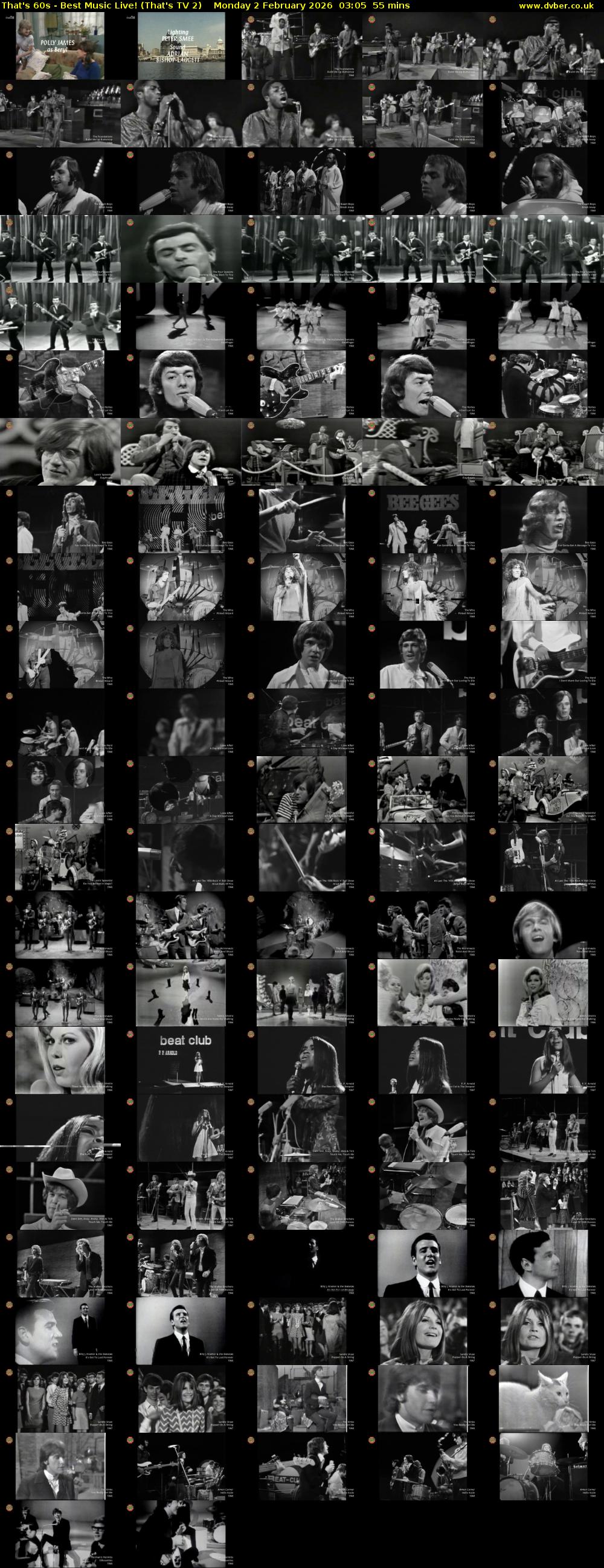 That's 60s - Best Music Live! (That's TV 2) Monday 2 February 2026 03:05 - 04:00