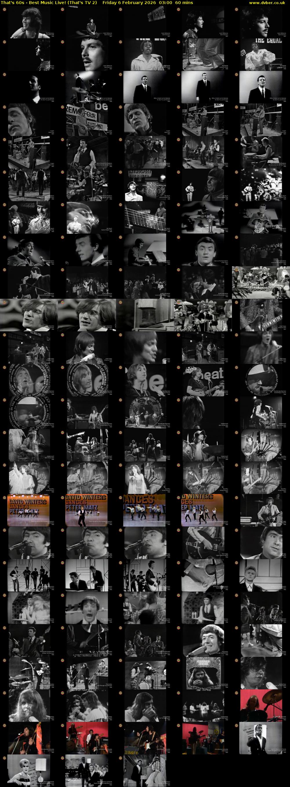 That's 60s - Best Music Live! (That's TV 2) Friday 6 February 2026 03:00 - 04:00