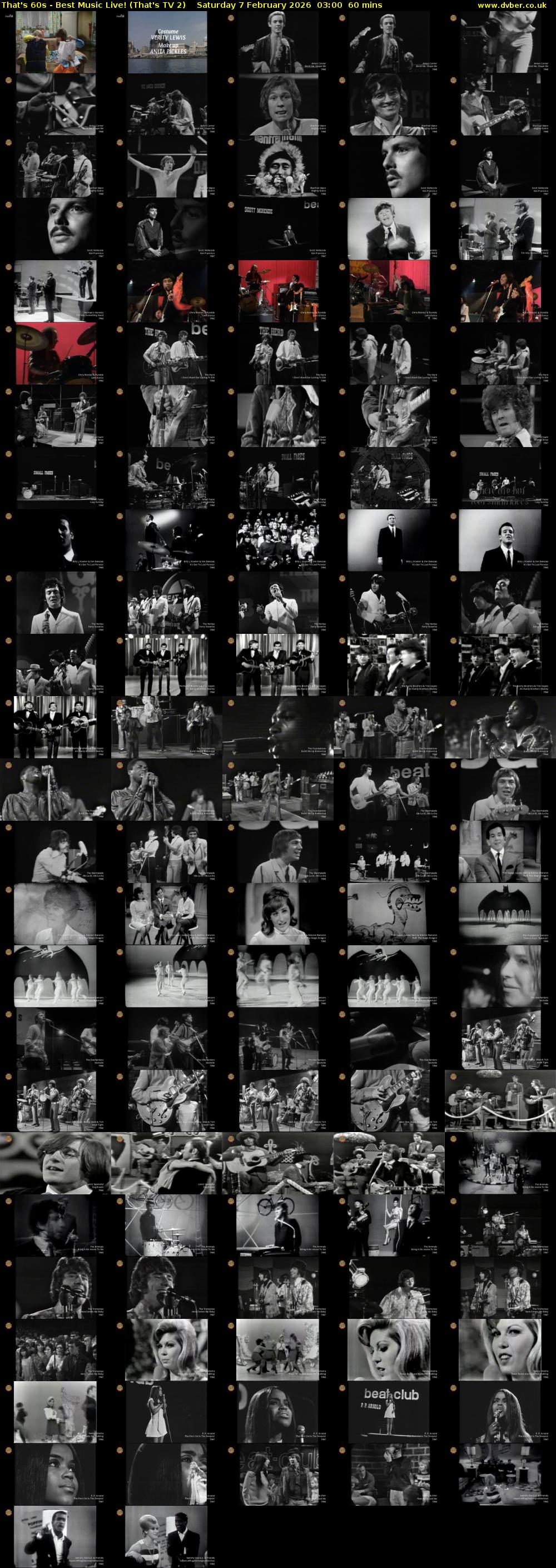 That's 60s - Best Music Live! (That's TV 2) Saturday 7 February 2026 03:00 - 04:00