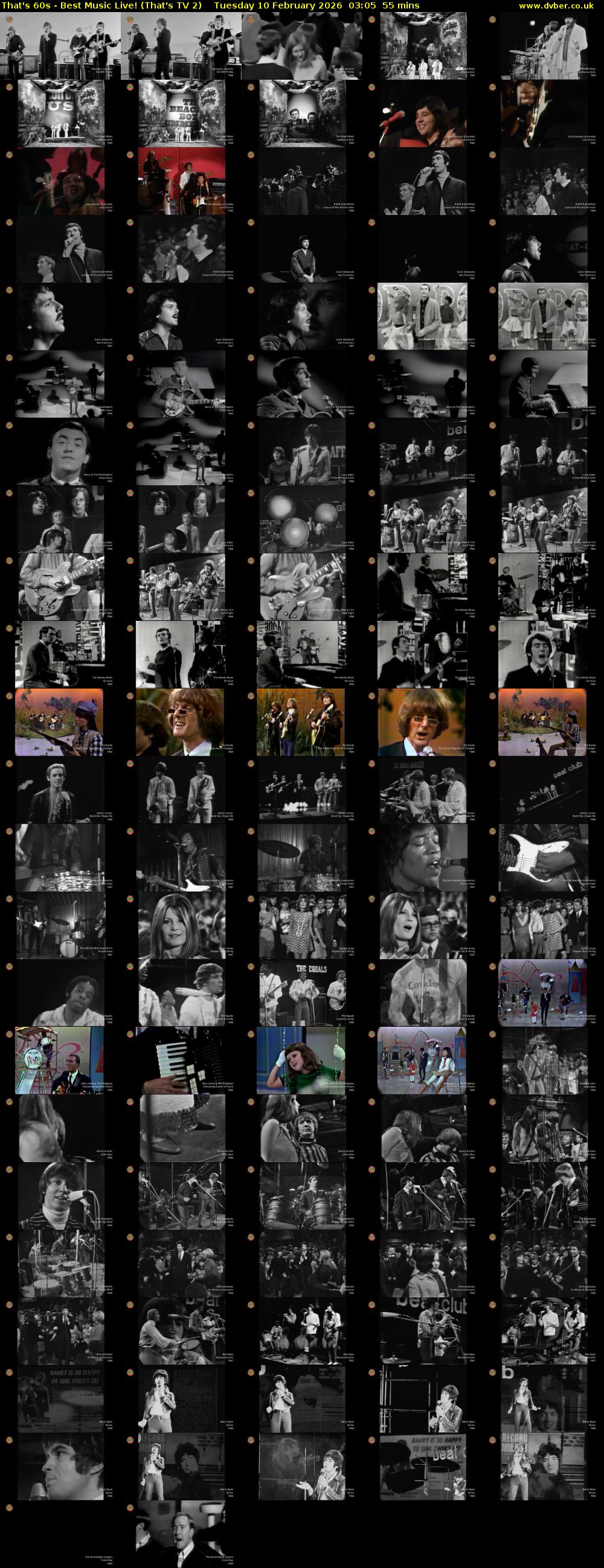 That's 60s - Best Music Live! (That's TV 2) Tuesday 10 February 2026 03:05 - 04:00