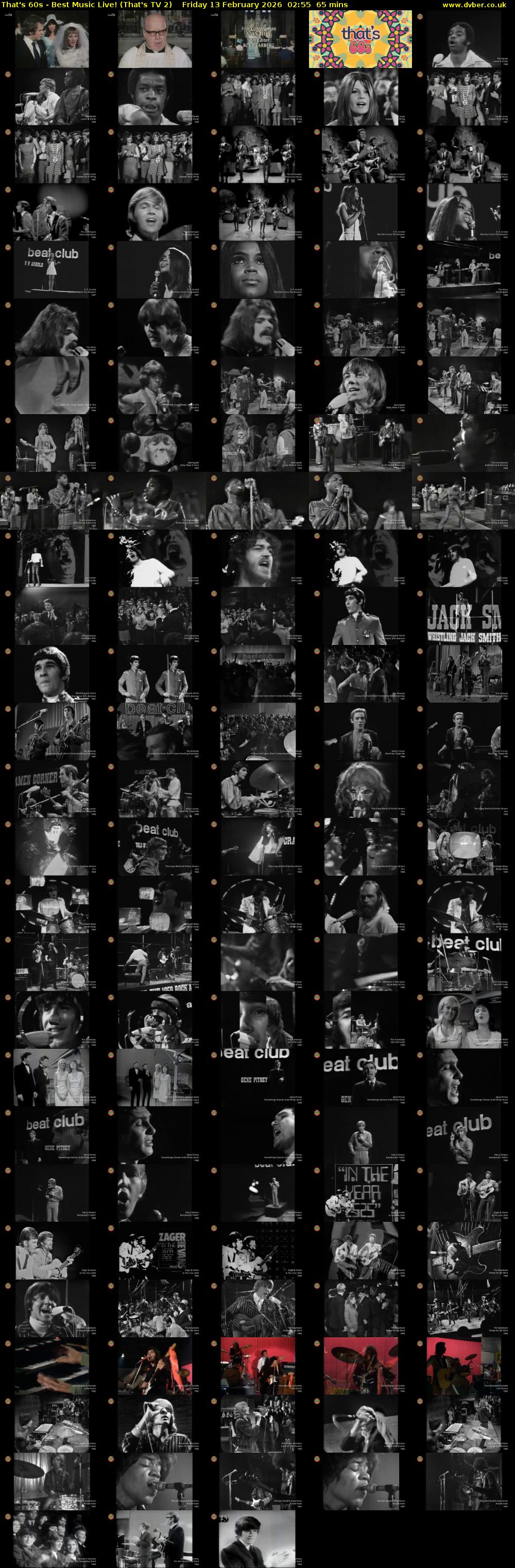 That's 60s - Best Music Live! (That's TV 2) Friday 13 February 2026 02:55 - 04:00