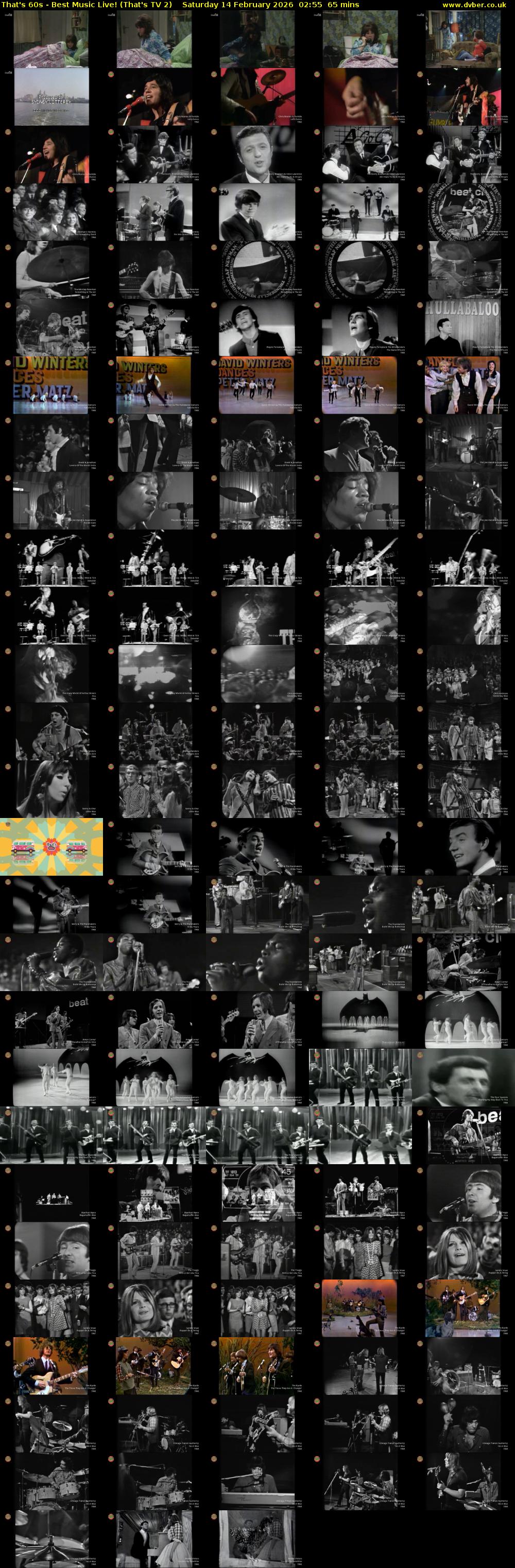 That's 60s - Best Music Live! (That's TV 2) Saturday 14 February 2026 02:55 - 04:00