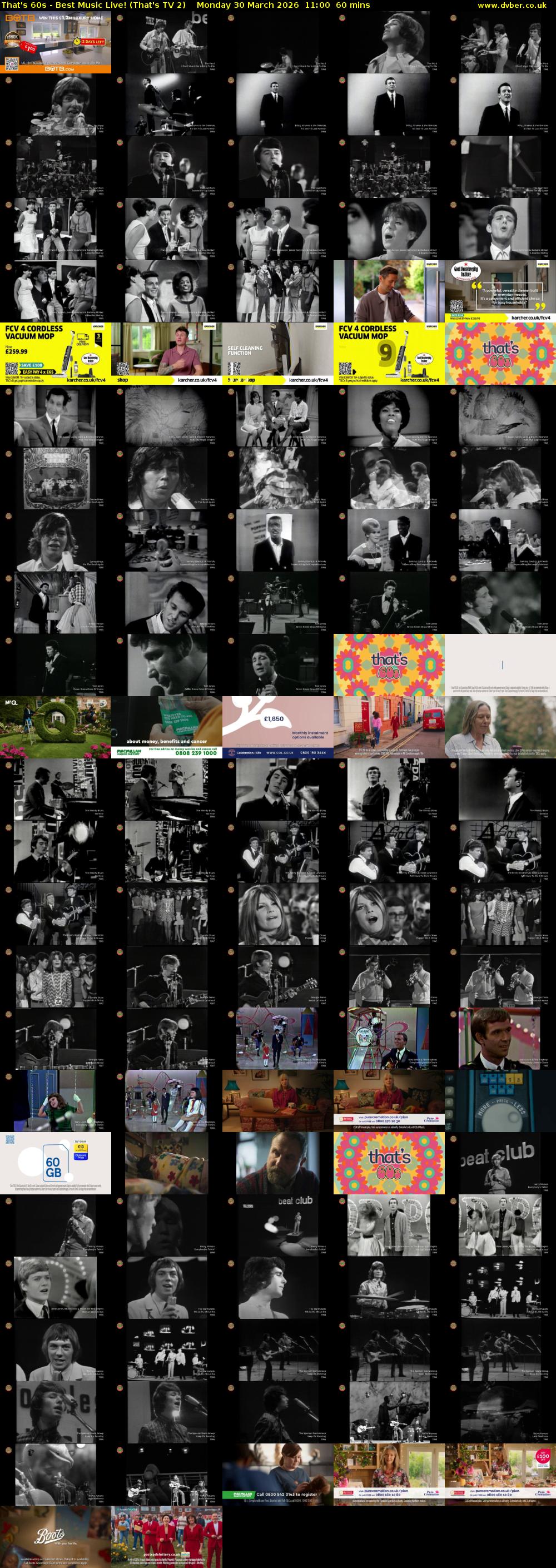 That's 60s - Best Music Live! (That's TV 2) Monday 30 March 2026 11:00 - 12:00