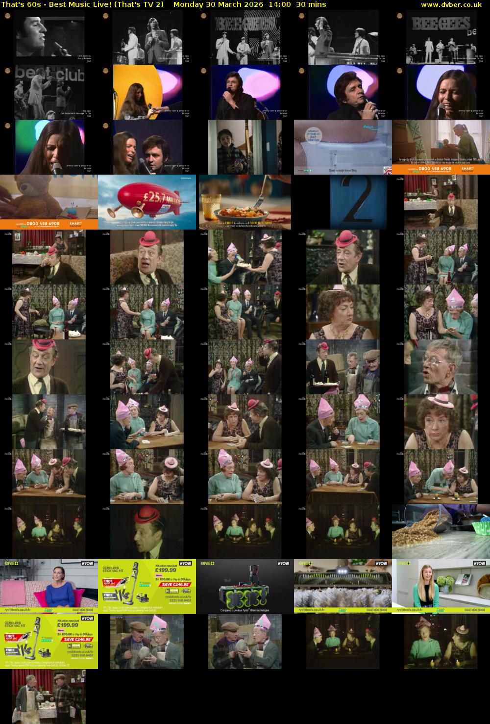 That's 60s - Best Music Live! (That's TV 2) Monday 30 March 2026 14:00 - 14:30
