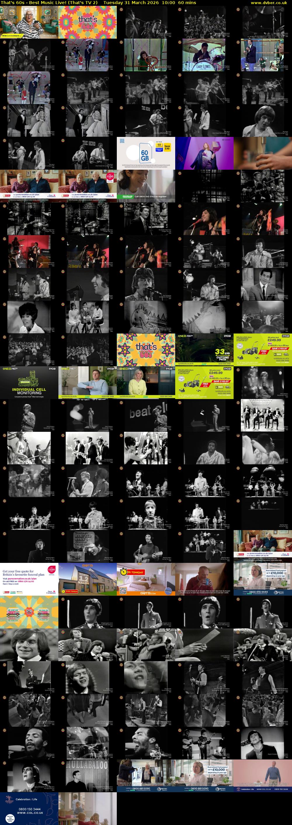 That's 60s - Best Music Live! (That's TV 2) Tuesday 31 March 2026 10:00 - 11:00