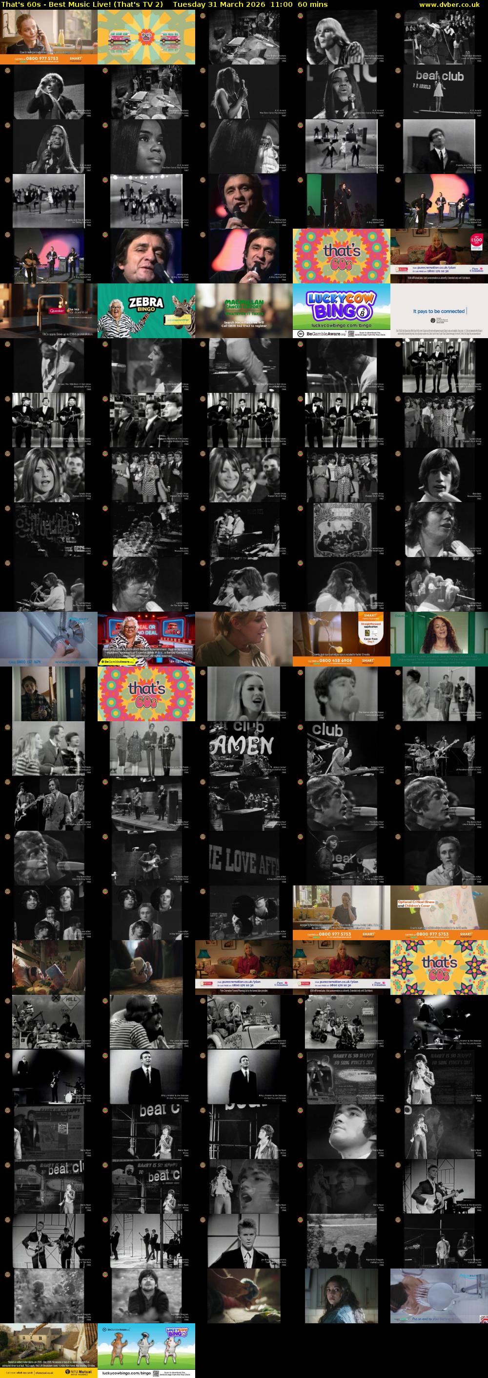 That's 60s - Best Music Live! (That's TV 2) Tuesday 31 March 2026 11:00 - 12:00