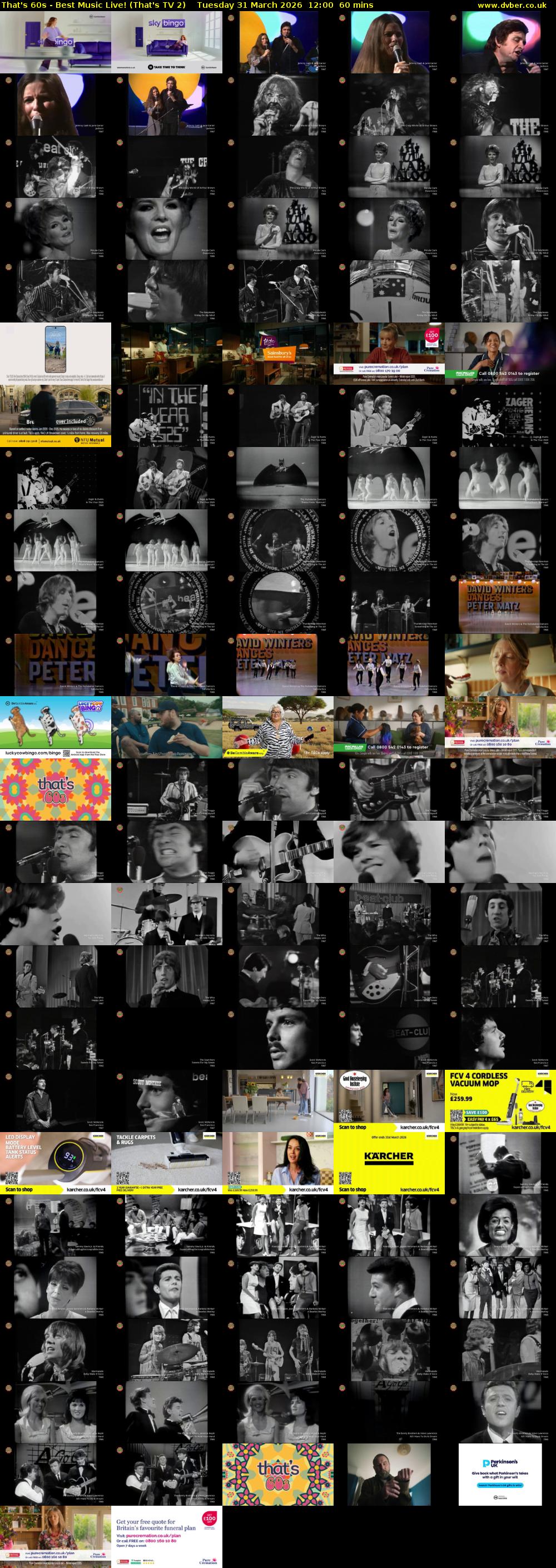 That's 60s - Best Music Live! (That's TV 2) Tuesday 31 March 2026 12:00 - 13:00
