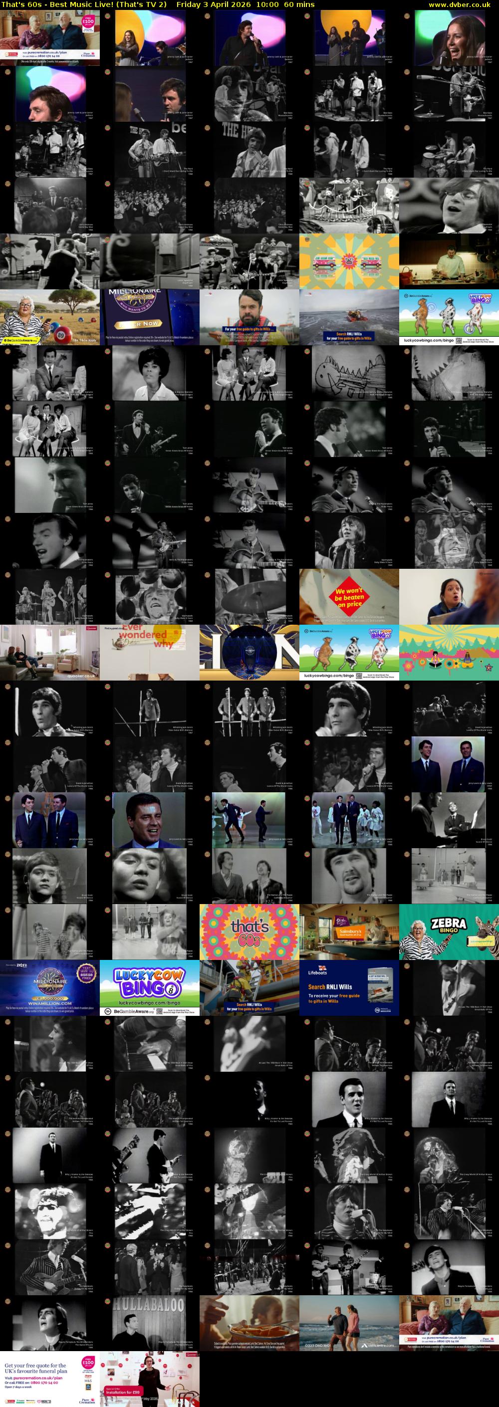 That's 60s - Best Music Live! (That's TV 2) Friday 3 April 2026 10:00 - 11:00
