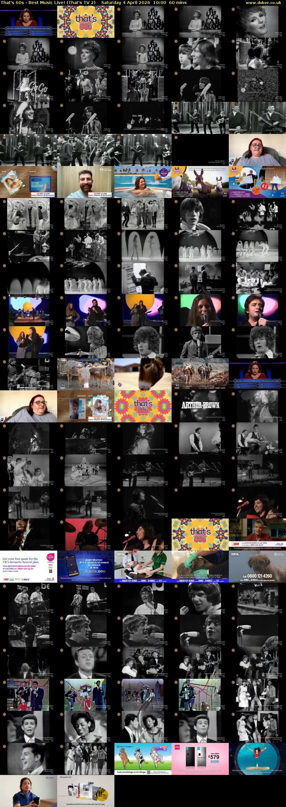 That's 60s - Best Music Live! (That's TV 2) Saturday 4 April 2026 10:00 - 11:00