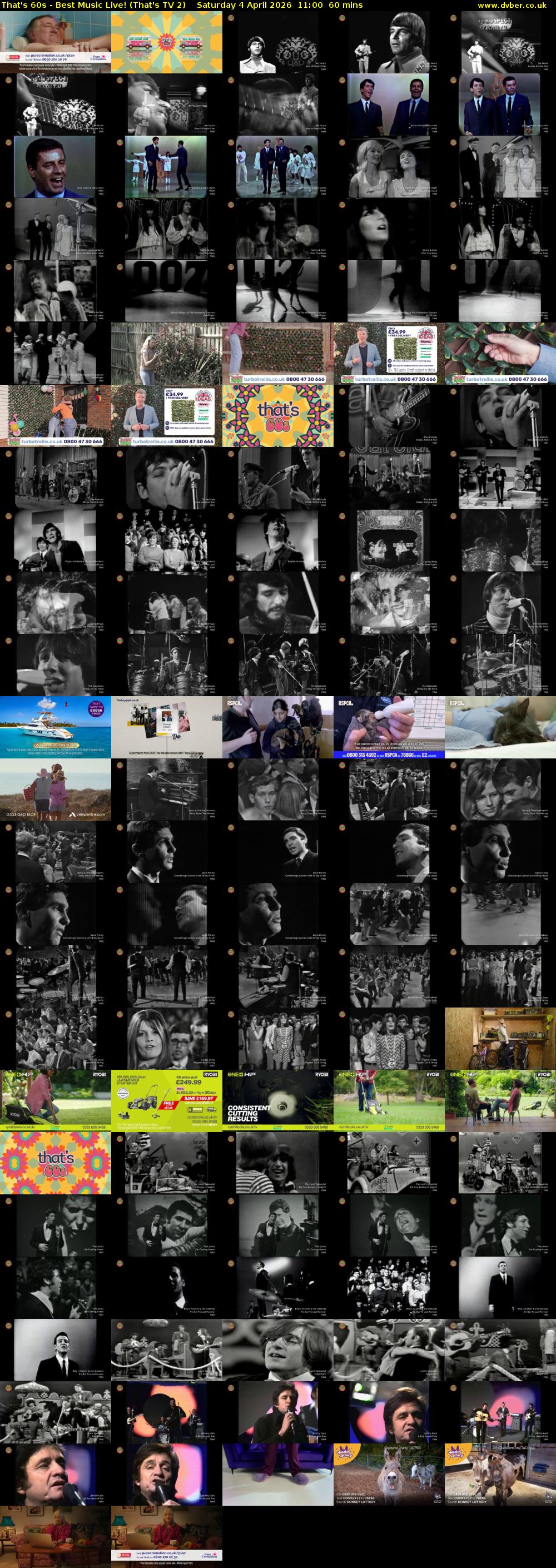 That's 60s - Best Music Live! (That's TV 2) Saturday 4 April 2026 11:00 - 12:00