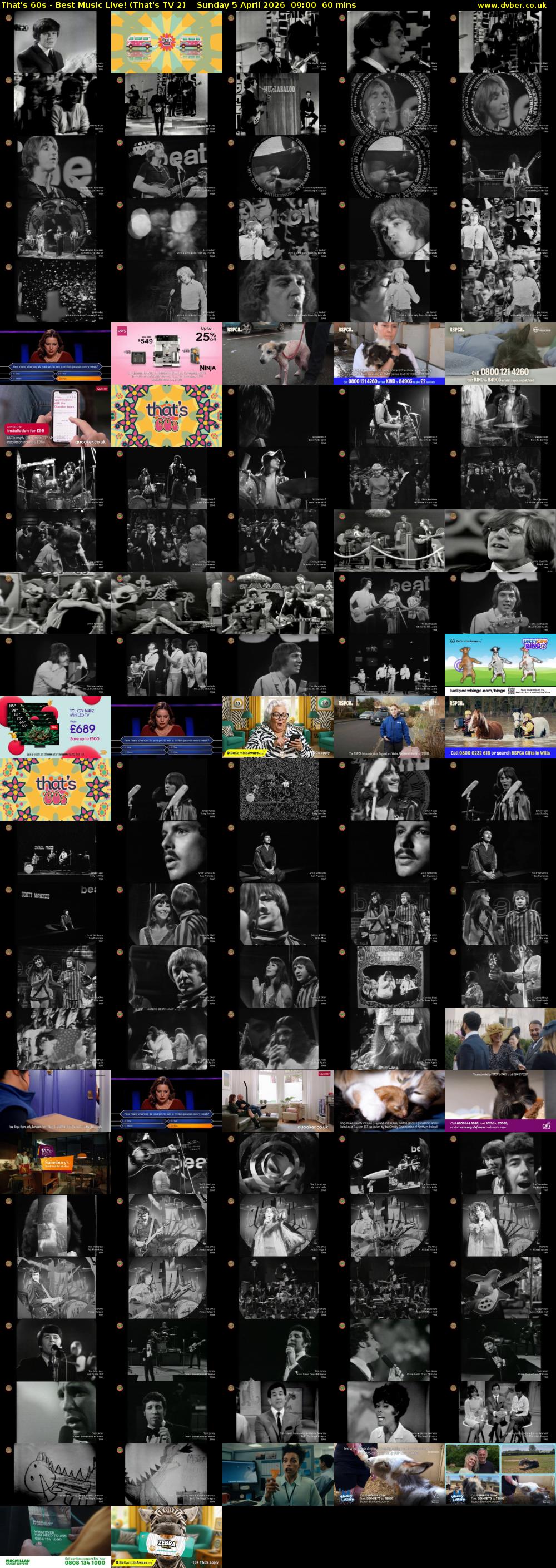 That's 60s - Best Music Live! (That's TV 2) Sunday 5 April 2026 09:00 - 10:00