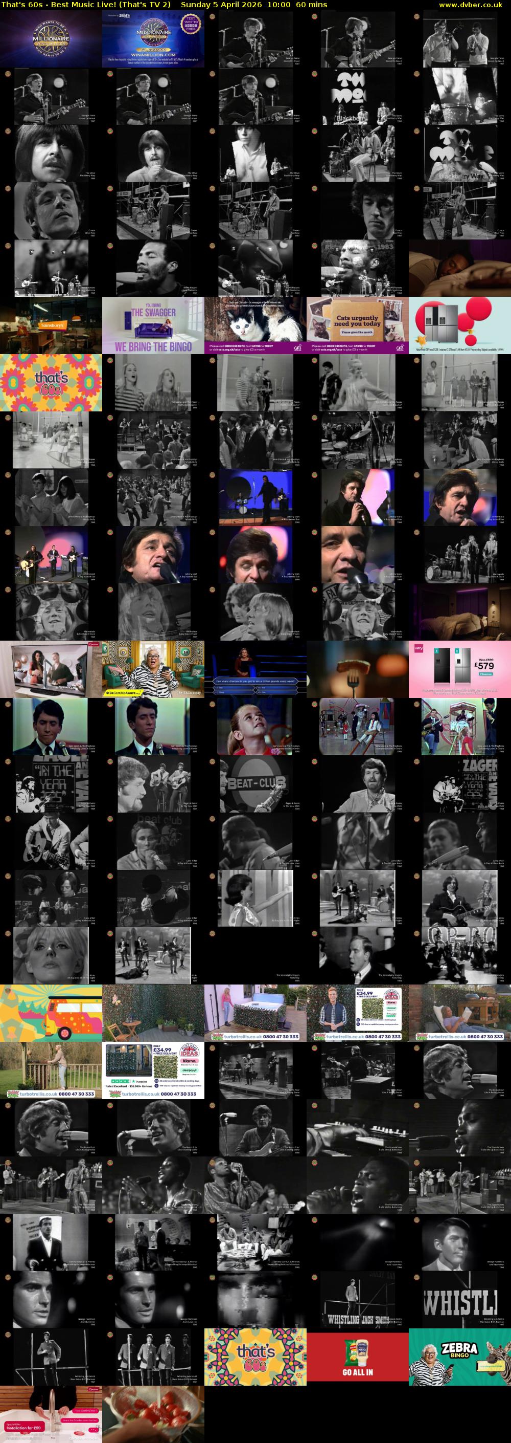 That's 60s - Best Music Live! (That's TV 2) Sunday 5 April 2026 10:00 - 11:00