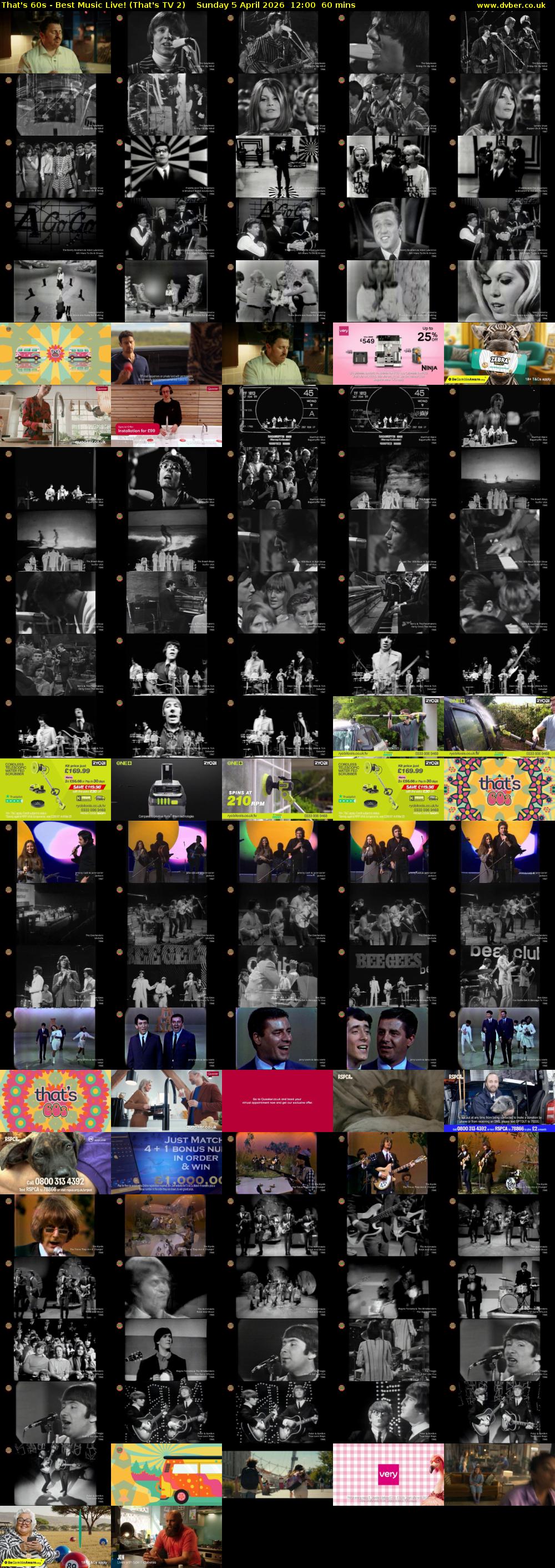 That's 60s - Best Music Live! (That's TV 2) Sunday 5 April 2026 12:00 - 13:00