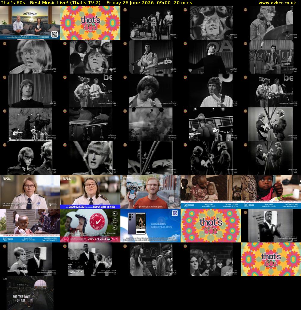 That's 60s - Best Music Live! (That's TV 2) Friday 26 June 2026 09:00 - 09:20