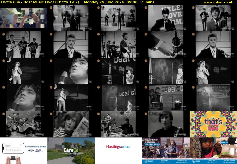 That's 60s - Best Music Live! (That's TV 2) Monday 29 June 2026 09:00 - 09:15