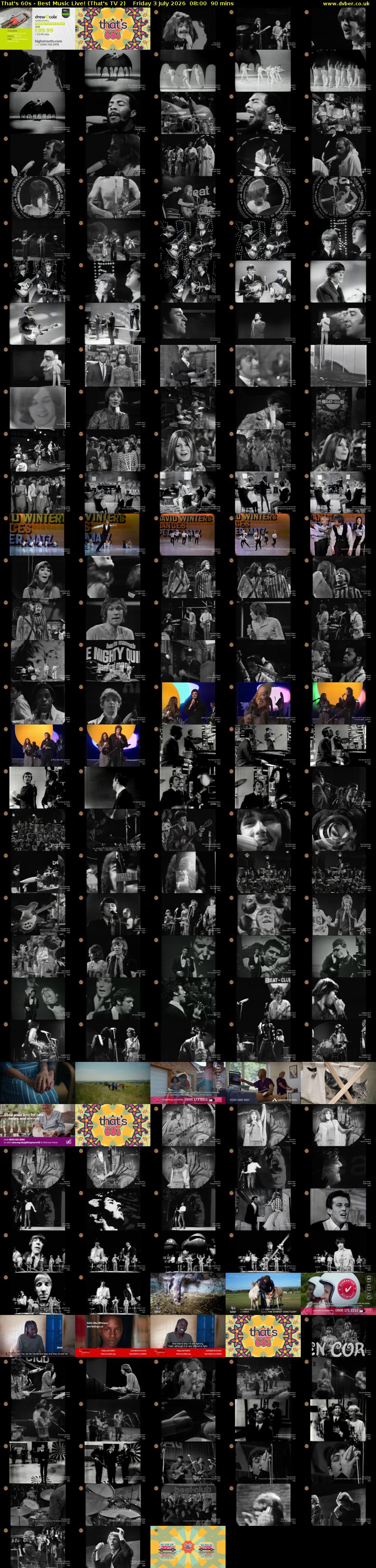 That's 60s - Best Music Live! (That's TV 2) Friday 3 July 2026 08:00 - 09:30