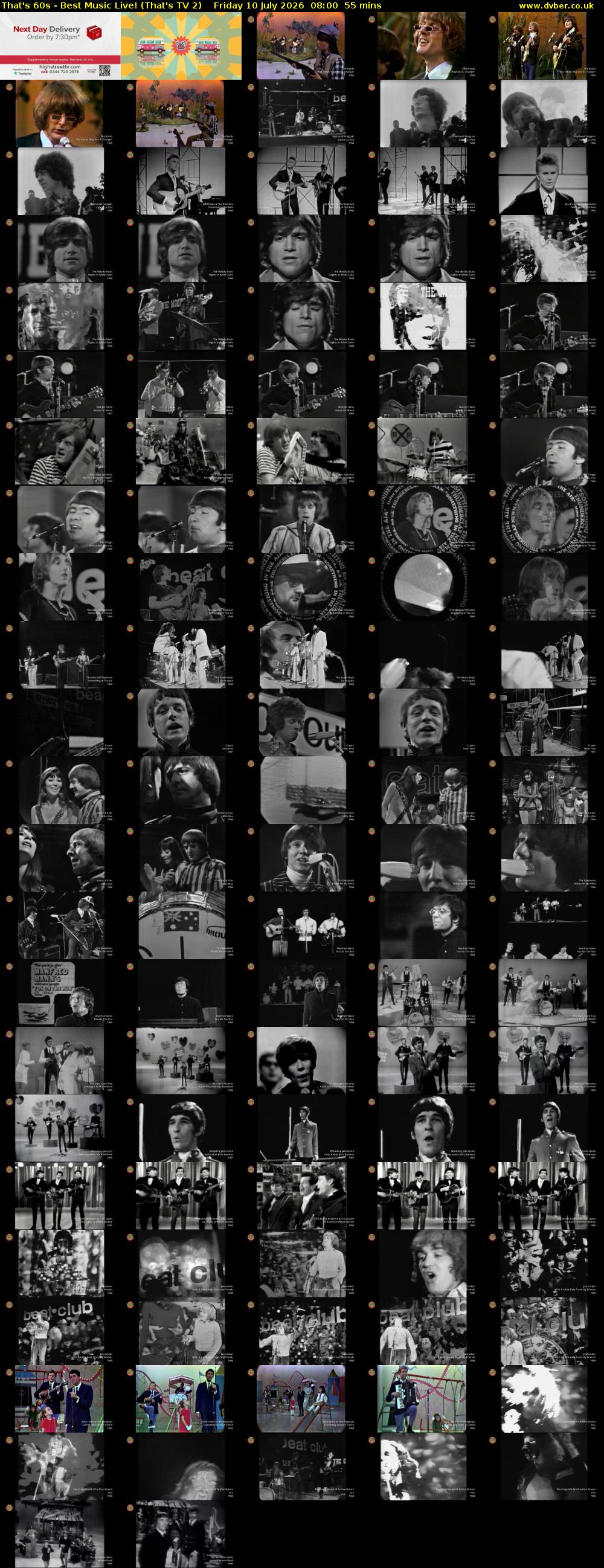 That's 60s - Best Music Live! (That's TV 2) Friday 10 July 2026 08:00 - 08:55