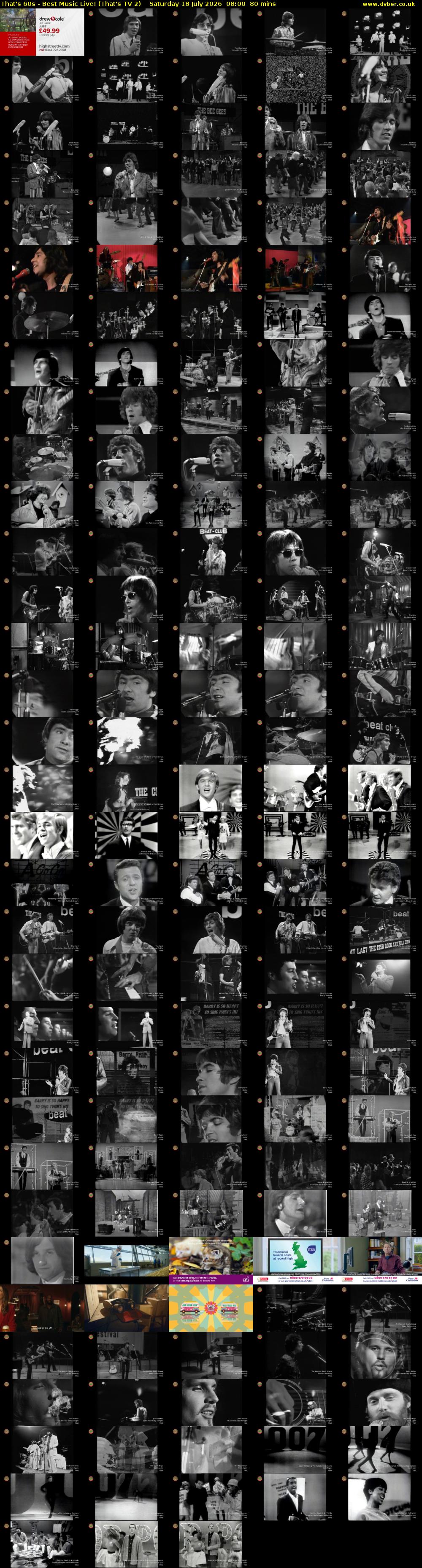 That's 60s - Best Music Live! (That's TV 2) Saturday 18 July 2026 08:00 - 09:20