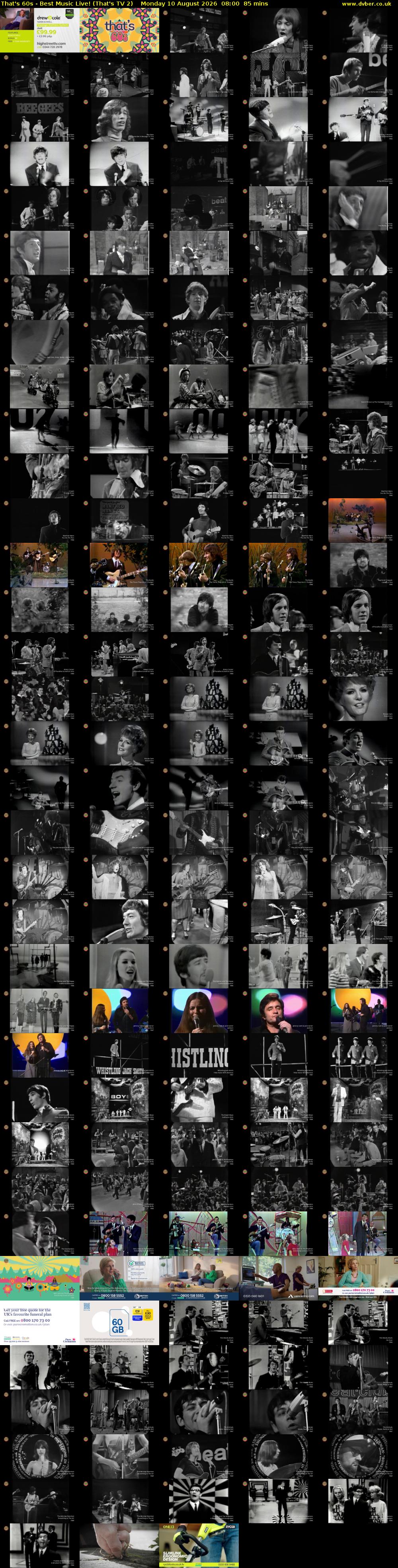 That's 60s - Best Music Live! (That's TV 2) Monday 10 August 2026 08:00 - 09:25