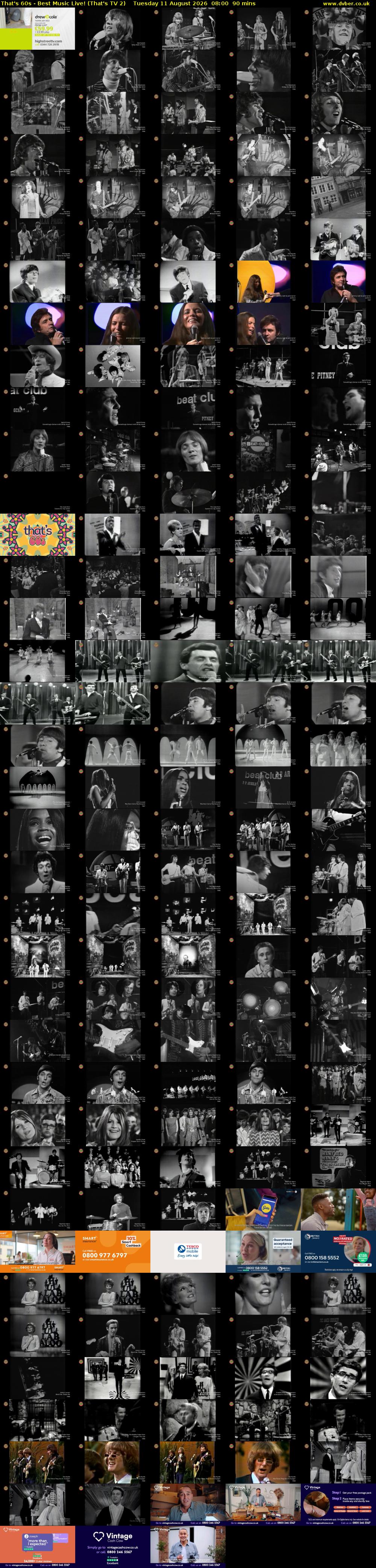 That's 60s - Best Music Live! (That's TV 2) Tuesday 11 August 2026 08:00 - 09:30